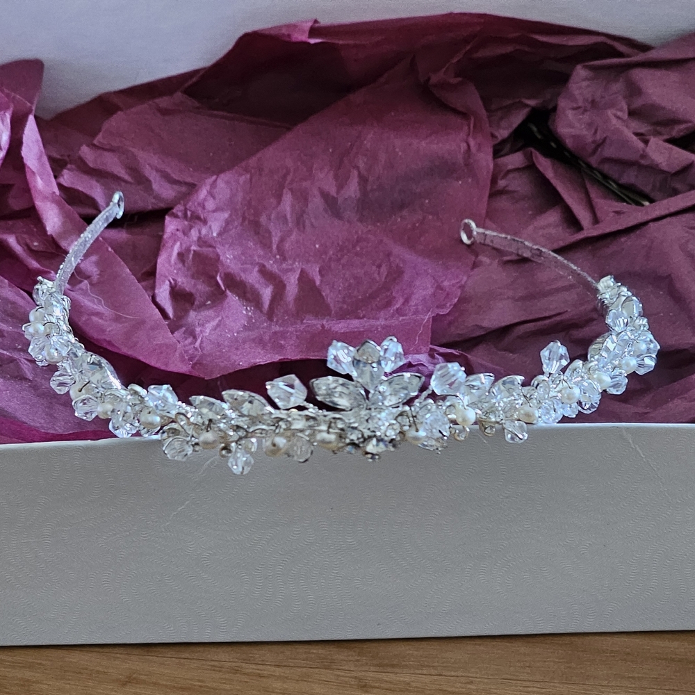 Elegant Crystal Floral Headband